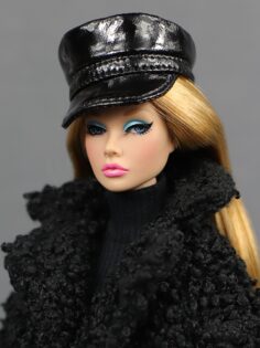 AC-001 Картуз чёрный аксессуар для кукол Барби, Fashion Royalty 12" и подобных (29 см)