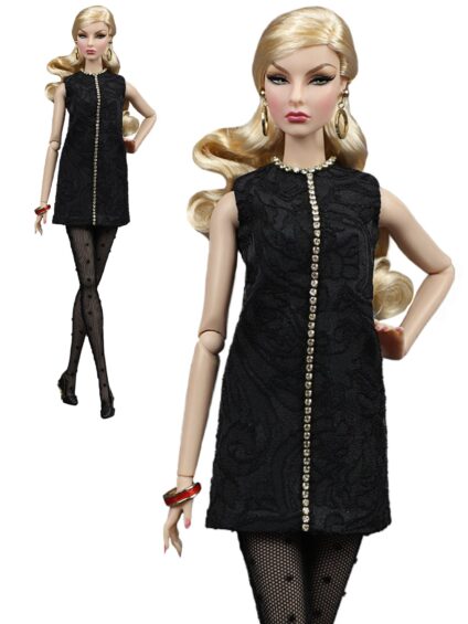 FA-050-44 Платье с отделкой из страз одежда для кукол 29 см типа Fashion Royalty