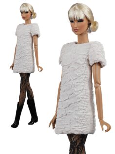 FA-050-53 Платье молочно-розовое одежда для кукол типа Fashion Royalty 29 см