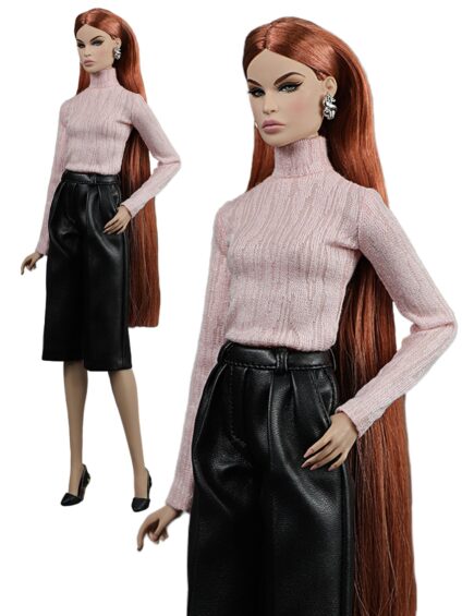 V-016-13 Водолазка розовая одежда для кукол 29 см типа Барби, Fashion Royalty