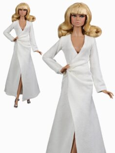 FA-042-01 Платье с запАхом одежда для кукол типа Poppy Parker, Fashion Royalty 29 см