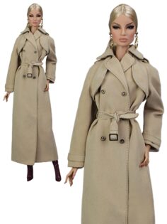 FA-062-04 Тренч ПЕСОЧНО-БЕЖЕВЫЙ  для кукол 29 см типа Fashion Royalty