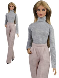 V-016-18 Водолазка серая  одежда для кукол 29 см типа, Fashion Royalty