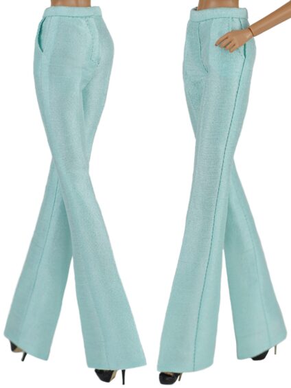 FA-030-49 Брюки клёш бирюзовые одежда для кукол Fashion Royalty 29 см