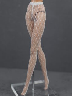 W-033 Колготы в ромб (сетка) белые одежда для кукол типа Fashion Royalty 29 см