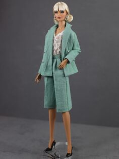 Комплект: жакет и бермуды "холодная полынь" одежда для кукол Fashion Royalty 12" (29 см)
