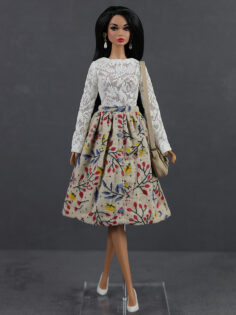 FA-053-30 Юбка "Морозное утро" для куклы типа Fashion Royalty, Барби, Поппи Паркер 29 см