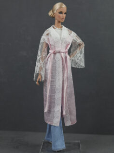LE-026-01 Кардиган-пеньюар с кружевом одежда для кукол Fashion Royalty 12" (29 см)