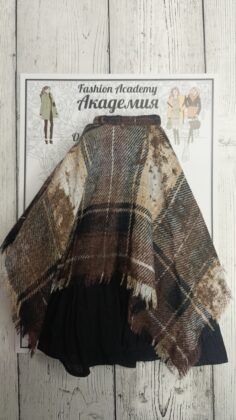 FA-053-35 Юбка двухслойная чёрно-коричневая для куклы Барби, Poppy Parker, Fashion Royalty 29 см
